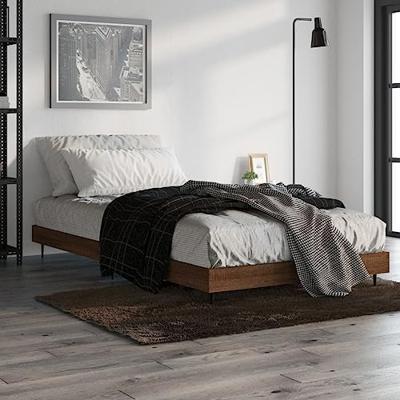 Bedframe zonder matras bewerkt hout bruin eikenkleur 90x200 cm
