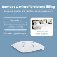 VidaXL Hoofdkussen met kussen 2 pcs wit 50 x 50 cm katoen - thumbnail