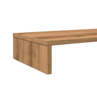 VidaXL Monitorstandaard 100x27x10 cm bewerkt hout artisanaal eiken VidaXL Monitorstandaard 100x27x10 cm bewerkt hout artisanaal eiken