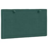 Hoofdbordkussen 80 cm fluweel donkergroen - thumbnail