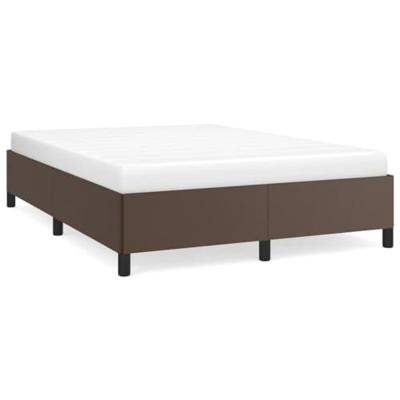 Bedframe kunstleer bruin 140x190 cm