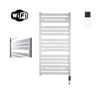 Elektrische Radiator Sanicare HWV - Moda Met Wifi 120x60 cm Mat Wit 876W Met Thermostaat Zwart Rechtsonder Sanicare - thumbnail