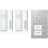 Ritto by Schneider RGE1891420 Complete set voor Deurintercom Kabelgebonden Tweegezinswoning Zilver, Wit