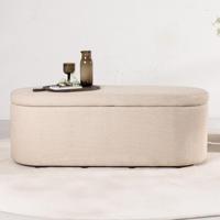 Nohr Poef 'Signilda' 130cm, kleur Off White - thumbnail