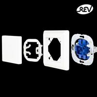REV 0510042992 Wandcontactdoos met randaarde Inzetstuk PrimaLuxe Wit 1 stuk(s) - thumbnail