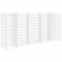 Gabion plantenbak H-vormig 260x40x120 cm staaldraad - thumbnail