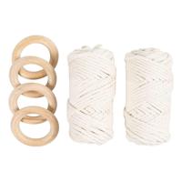 Creativ Company Hobbyset macramé, tafeldecoratie, off white, 1 doos - thumbnail