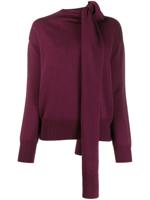 Nina Ricci wrap neck jumper - PURPLE - thumbnail