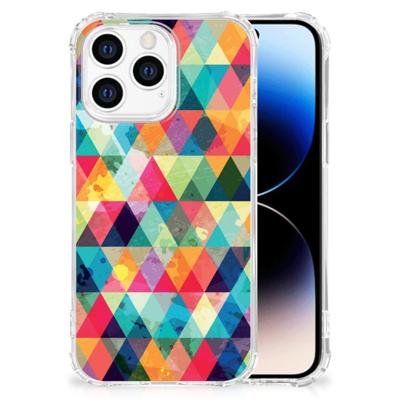 iPhone 14 Pro Doorzichtige Silicone Hoesje Geruit iPhone 14 Pro Doorzichtige Silicone Hoesje Geruit