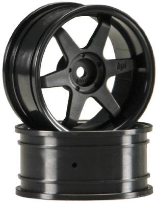 HPI - Te37 Wheel 26mm Black (6mm Offset) (3846)