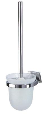 Geesa Standard Toiletborstel met houder Chroom (witte borstelkop) 915117