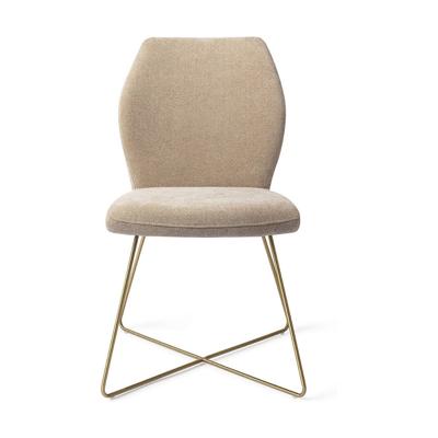 Jesper Home Ikata eetkamerstoel Funky Fudge cross gold