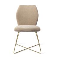 Jesper Home Ikata eetkamerstoel Funky Fudge cross gold - thumbnail