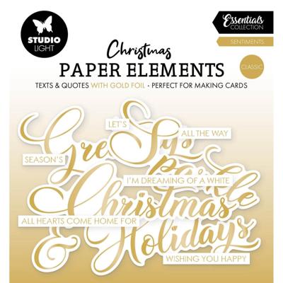 Studio Light • essentials paper elements gold sentiments classic