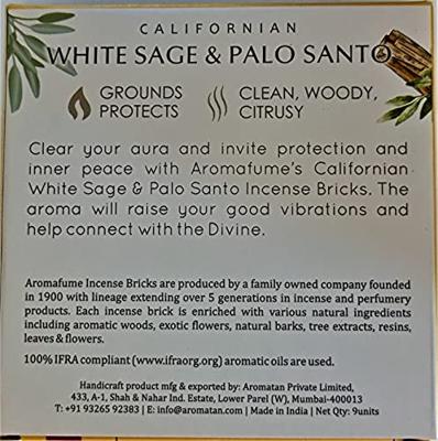 Aromafume Wierookblokjes Witte Salie & Palo Santo - 40g