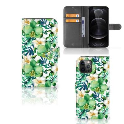 Apple iPhone 12 Pro Max Hoesje Orchidee Groen