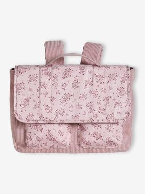 Schooltas kleuterschool 'mix flowers' voor meisjes roze (poederkleur)