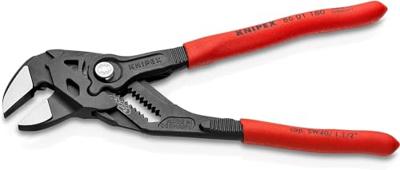 Knipex Sleuteltang | 180 mm Lengte | Tang en Schroefsleutel in Eén | Kunststof Bekleed | Grijs - 86 01 180 SB