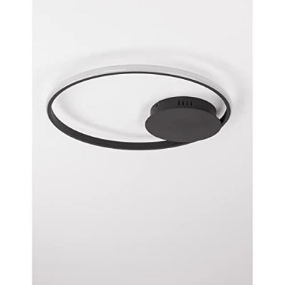 Lyora Ronde plafondlampFuline zwart Ø 50cm - 9348073