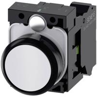 Siemens 3SU11000AB603BA0 3SU1100-0AB60-3BA0 Druktoets Kunststof frontring, Rond Knop Zwart, Wit 1 stuk(s) - thumbnail