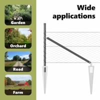 VidaXL Afrasteringspaal grijs 25 x 0,8 m (36 mm gaas) staal en pvc - thumbnail