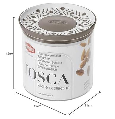 Tin Stefanplast STF923 11,7 x 11 x 11,7 cm Beige Plastic 700 ml Tin Stefanplast STF923 11,7 x 11 x 11,7 cm Beige Plastic 700 ml