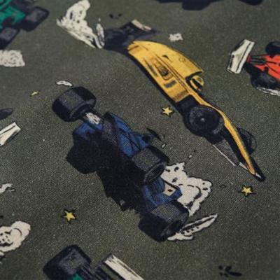 Kindertrui racewagensprint 128 kakikleurig