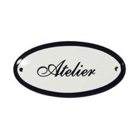 Deurbord emaille ovaal Atelier - thumbnail