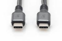 Digitus DB-300443-010-S USB-C-kabel USB 4.0 USB-C stekker 1.00 m Zwart Afscherming gevlochten, Afgeschermd, Scheurbestendig, Rond, 8K UHD - thumbnail