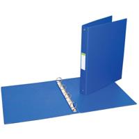 Ringmap voor ft A4, 4 ringen van 25 mm, uit PVC, blauw - thumbnail
