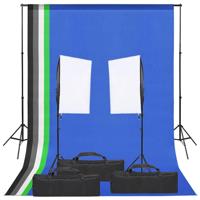 Fotostudioset met verlichtingsset en achtergrond - thumbnail