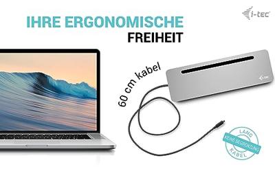 Hub USB-C i-Tec C31FLAT2PDPRO Zilverkleurig - thumbnail