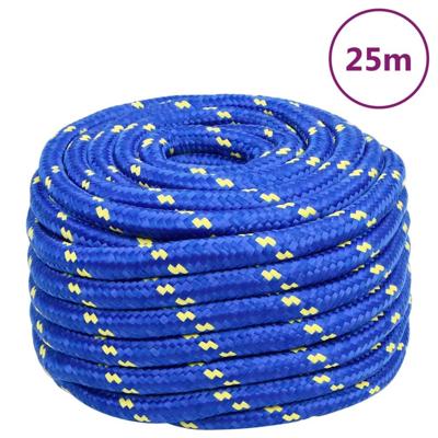 VidaXL Boottouw 20 mm 25 m polypropeen blauw