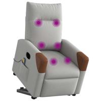 Sta-op-massagestoel verstelbaar stof wolk grijs - thumbnail