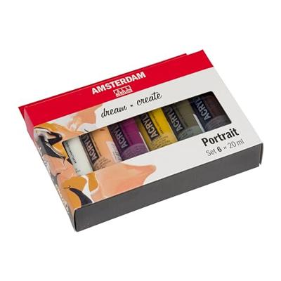 Bruynzeel Amsterdam standard series acrylverf portret set 20ml, 6dlg. - thumbnail