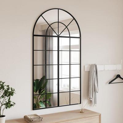VidaXL Wandspiegel boog 80x140 cm ijzer zwart VidaXL Wandspiegel boog 80x140 cm ijzer zwart