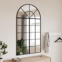 VidaXL Wandspiegel boog 80x140 cm ijzer zwart - thumbnail