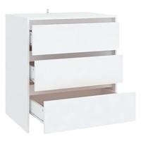 Dressoir 70x41x75 cm bewerkt hout wit - thumbnail