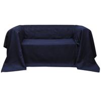 Bankhoes microsuede marineblauw 270 x 350 cm - thumbnail