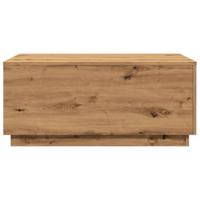 Salontafel met LED-verlichting 90x50x40cm artisanaal eikenkleur - thumbnail