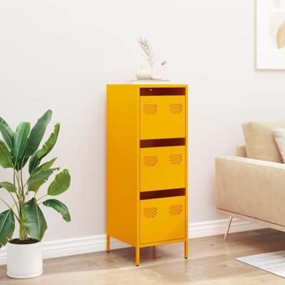 Hoge kast 39x35x103,5 cm staal mosterdgeel Hoge kast 39x35x103,5 cm staal mosterdgeel