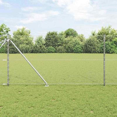 VidaXL Afrasteringspaal zilver 10 x 1,4 m (25 mm gaas) staal VidaXL Afrasteringspaal zilver 10 x 1,4 m (25 mm gaas) staal