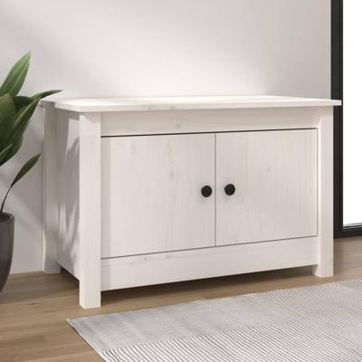 Schoenenkast 70x38x45,5 cm massief grenenhout wit