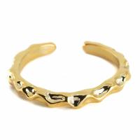 Verstelbare Ring Kronkel Koper Goudkleurig - thumbnail