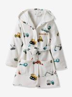 Badjas voor kinderen CHANTIER personaliseerbaar, met gerecycled katoen wit, bedrukt - thumbnail