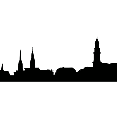 Skyline Hamburg - Muursticker