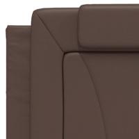 Bed met matras kunstleer bruin 100x200 cm - thumbnail
