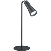 LED Bureaulamp - Trion Moxi - 2W - Warm Wit 3000K - Oplaadbaar - Rond - Mat Zwart - Aluminium - thumbnail