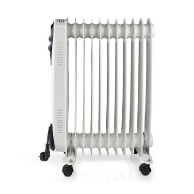 Nedis htoi30wt11 mobiele olieradiator 1000 / 1500 / 2500 w 11 vinnen instelbare thermostaat 3 warmte standen omvalpreventie wit - thumbnail