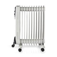 Nedis htoi30wt11 mobiele olieradiator 1000 / 1500 / 2500 w 11 vinnen instelbare thermostaat 3 warmte standen omvalpreventie wit - thumbnail